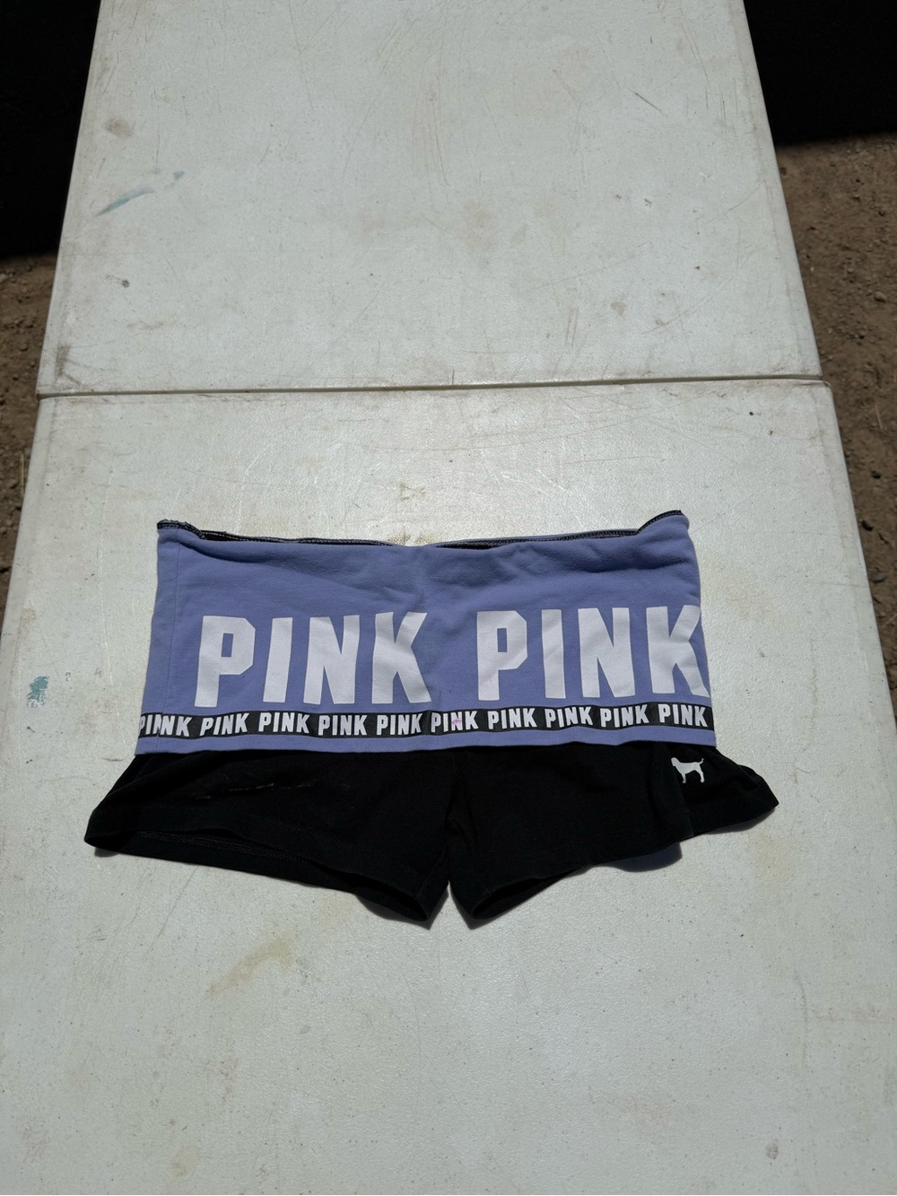 pink vs y2k mini foldover shorts